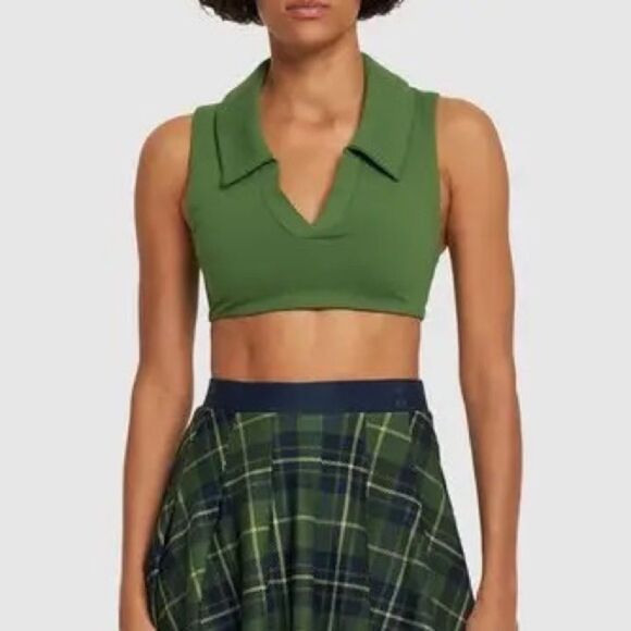 WeWoreWhat Revolve Polo Bra in Court Green Size Large NWT - Picture 6 of 10